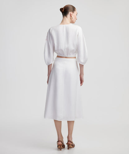 Çiçek Desen Burgulu Bluz