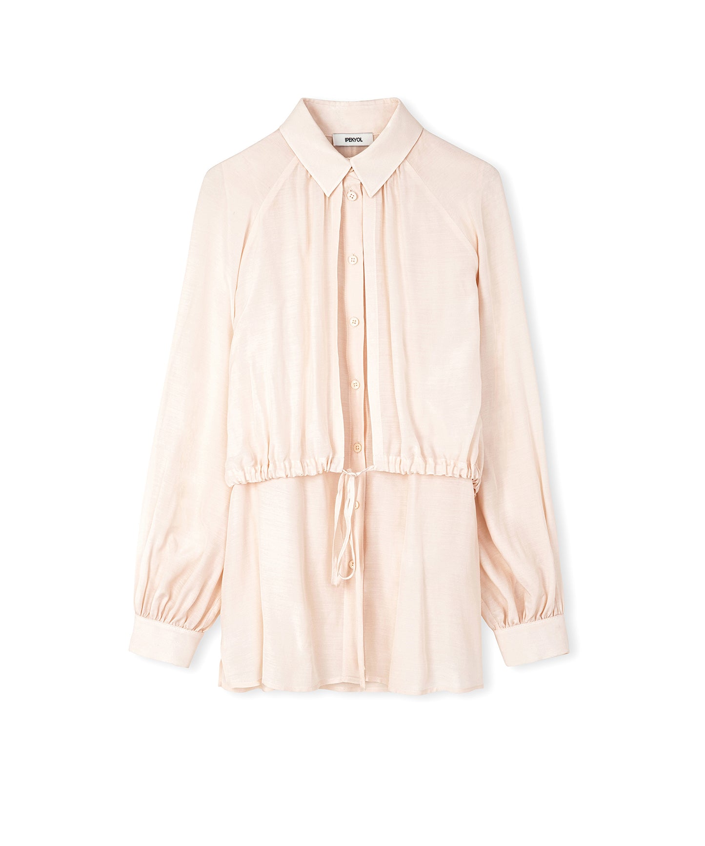 Belden Bağlamalı Çift Parça Görünüm Bluz