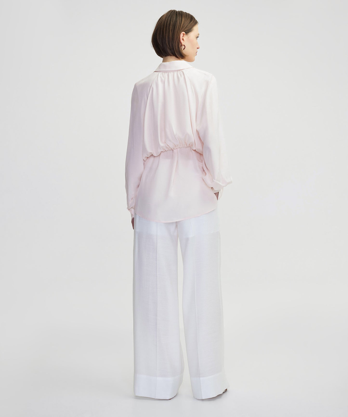 Belden Bağlamalı Çift Parça Görünüm Bluz