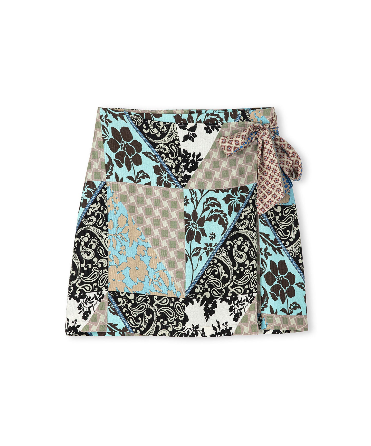 Desenli Viskoz Şort Etek