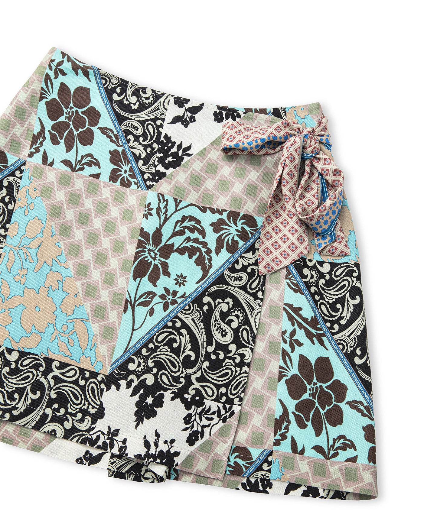 Desenli Viskoz Şort Etek