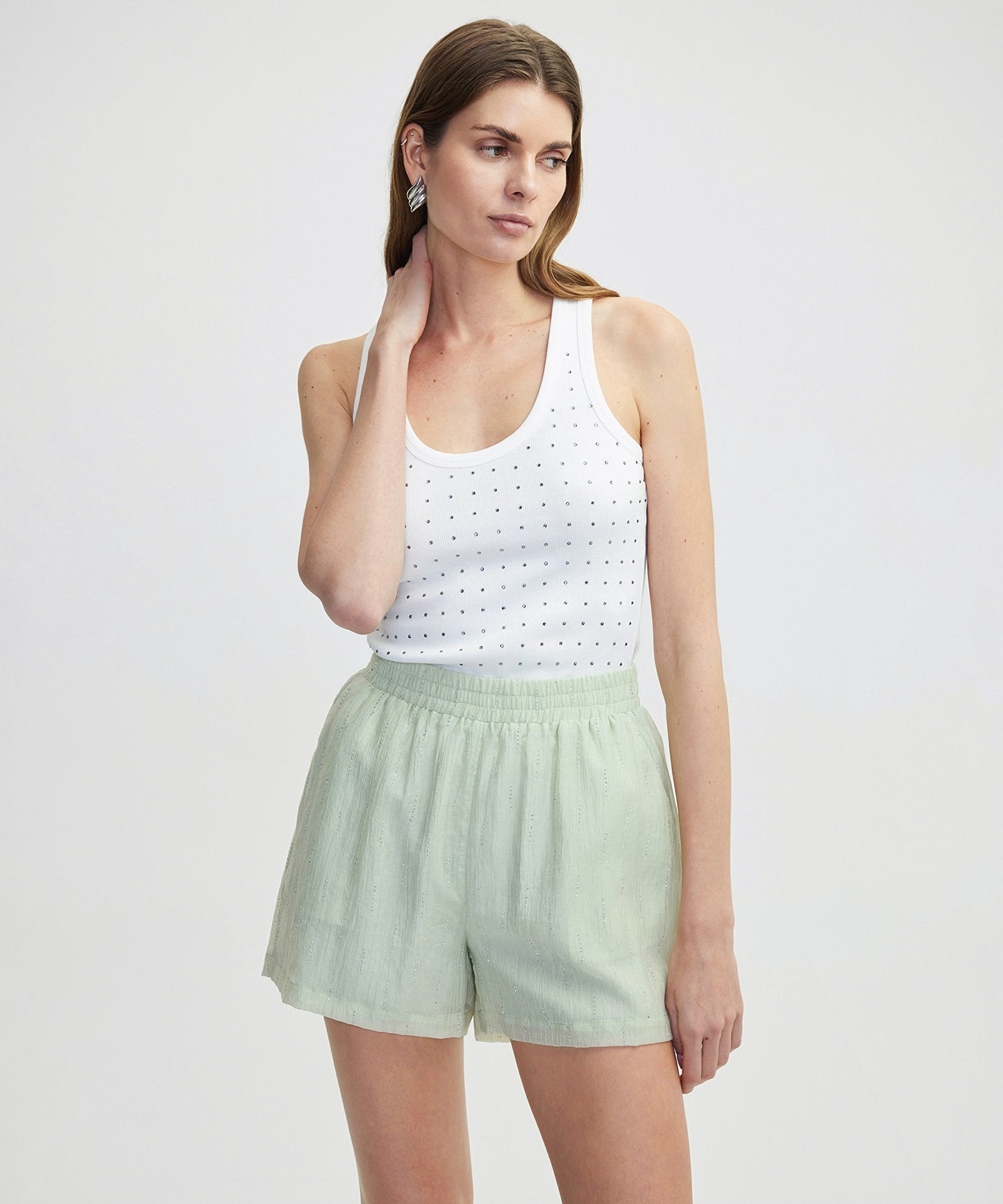 Hotfix Baskılı Elastik Bel Şort