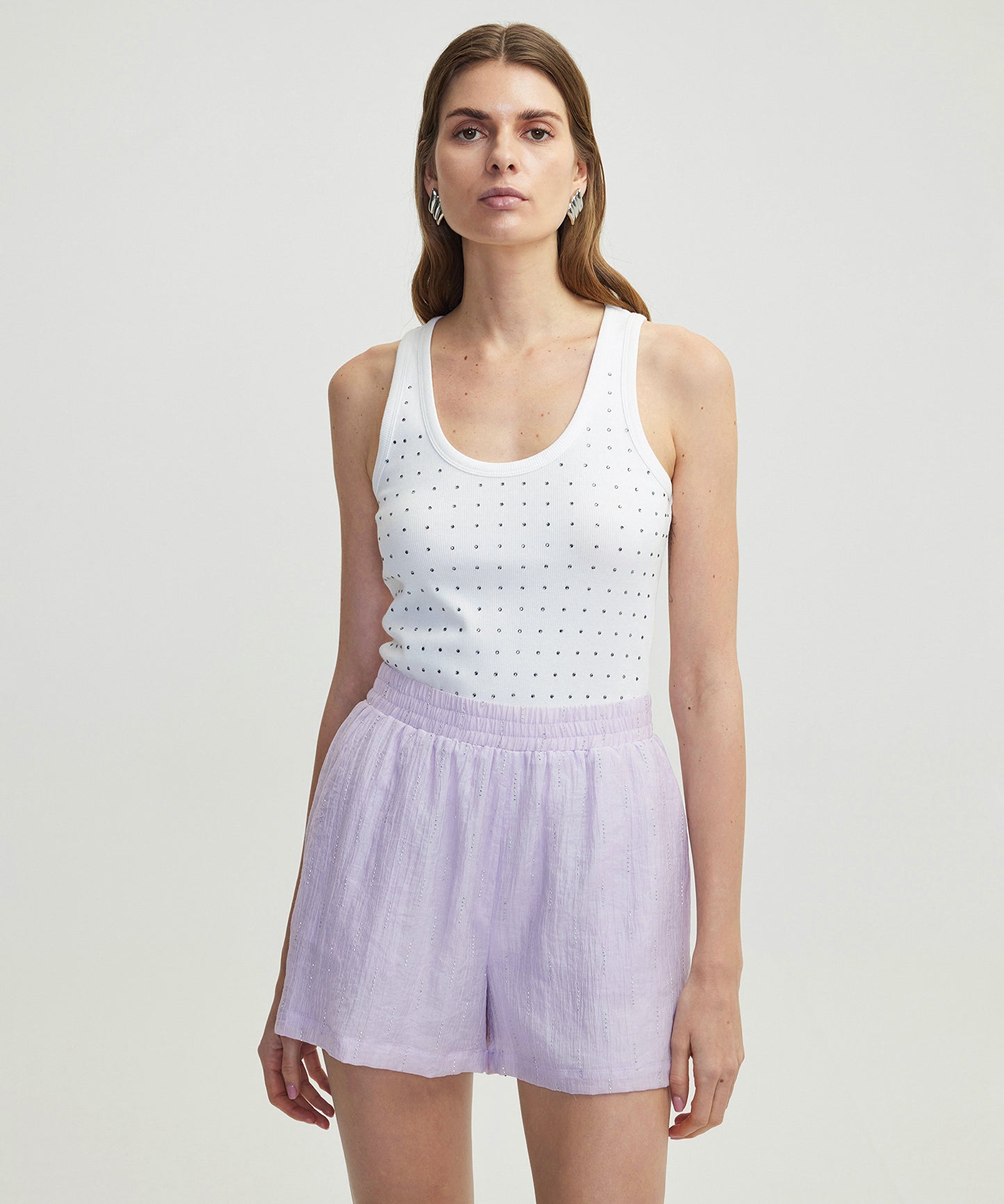 Hotfix Baskılı Elastik Bel Şort