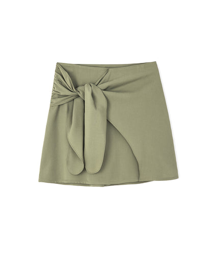 Belden Bağlamalı Mini Şort Etek