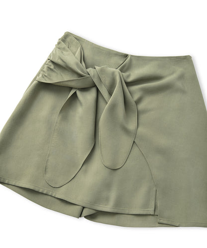 Belden Bağlamalı Mini Şort Etek