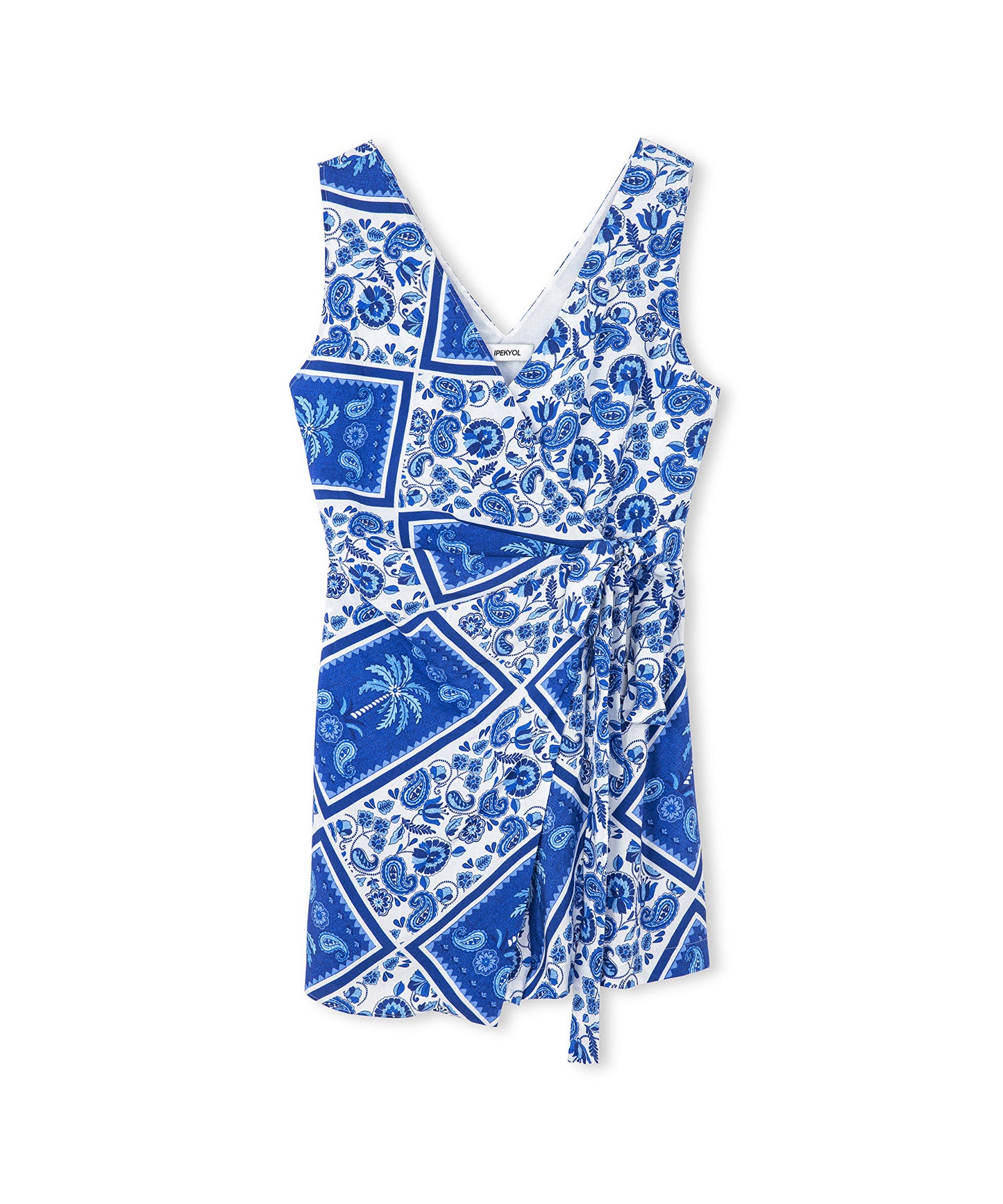 Desenli Anvelop Şort Tulum