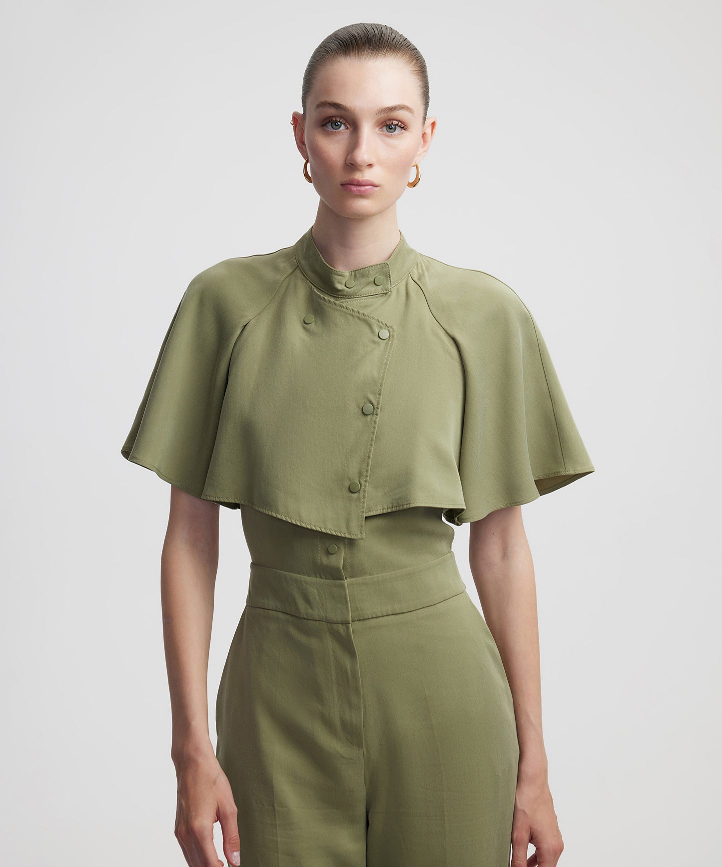 Çift Parça Görünümlü Hakim Yaka Tulum