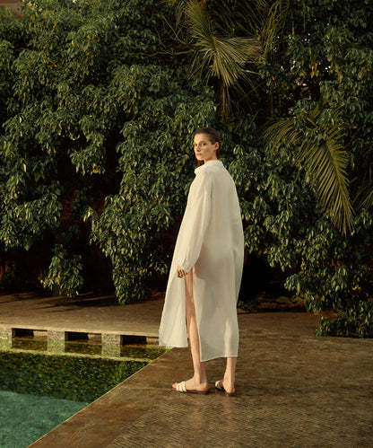 Işlemeli Keten Tunik