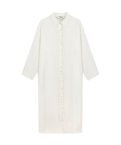 Işlemeli Keten Tunik