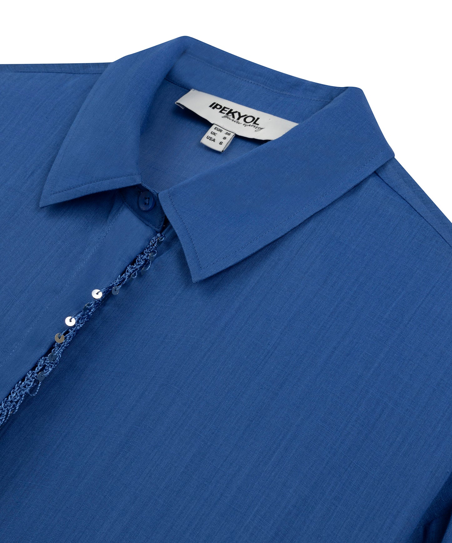 Işlemeli Keten Tunik