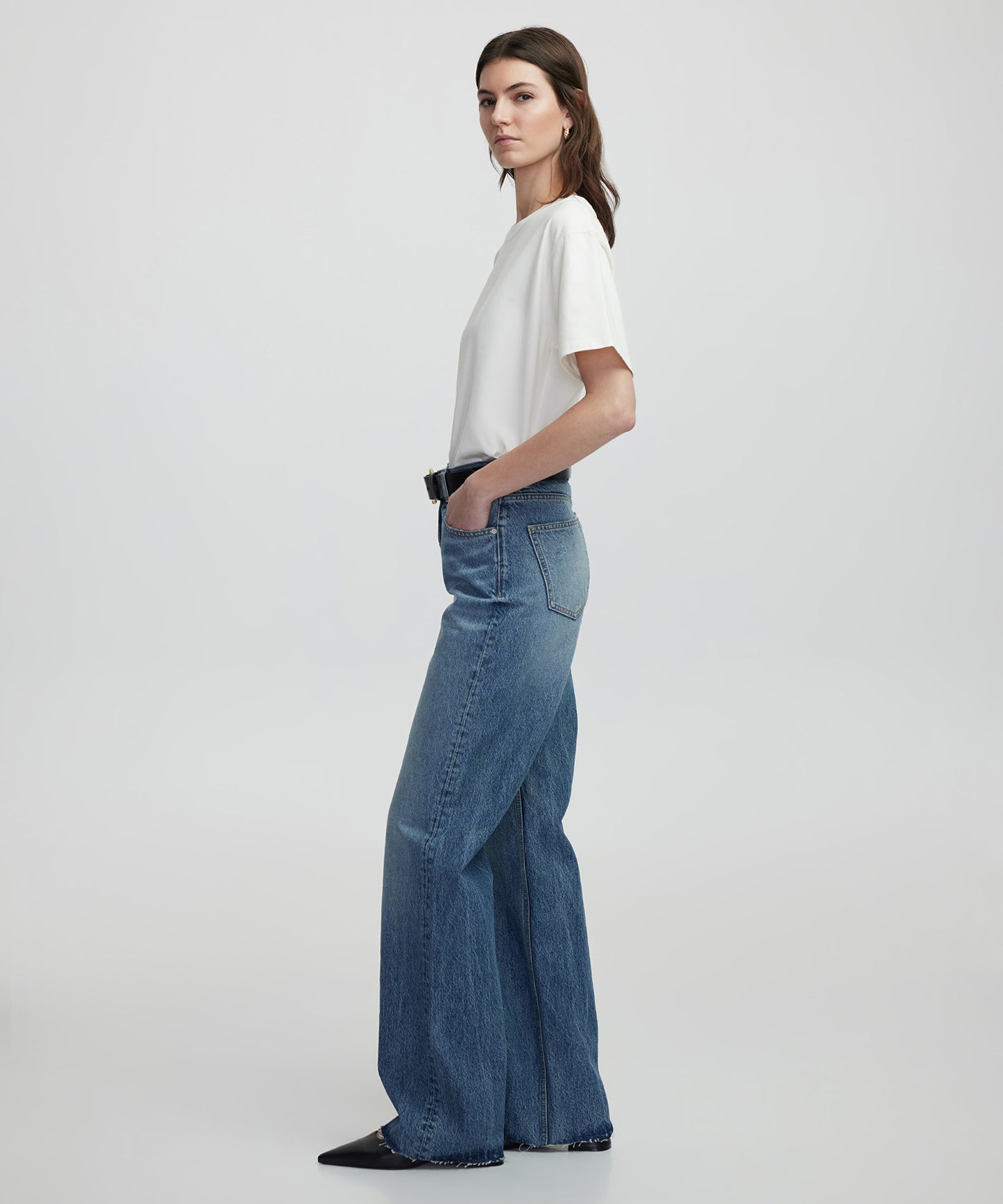 Wide Leg Fit Jean Pantolon