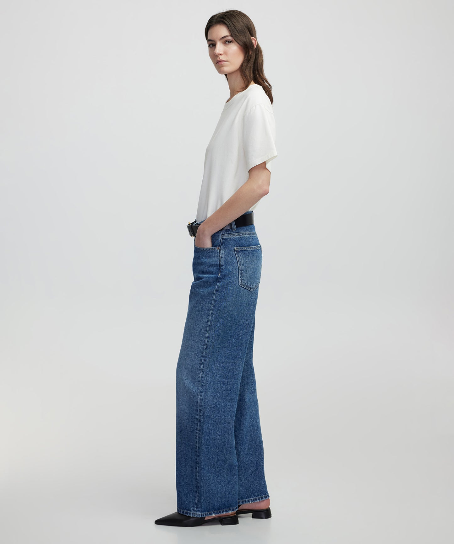 Wide Leg Jean Pantolon