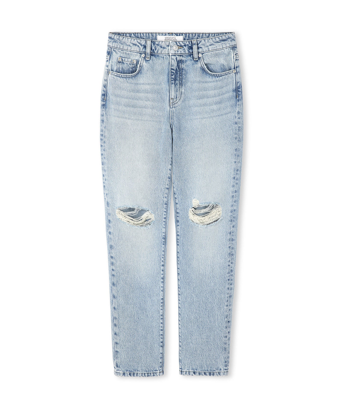 Eskitme Efektli Mom Fit Jean Pantolon