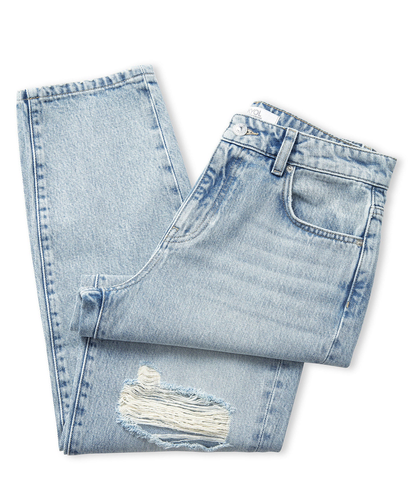 Eskitme Efektli Mom Fit Jean Pantolon