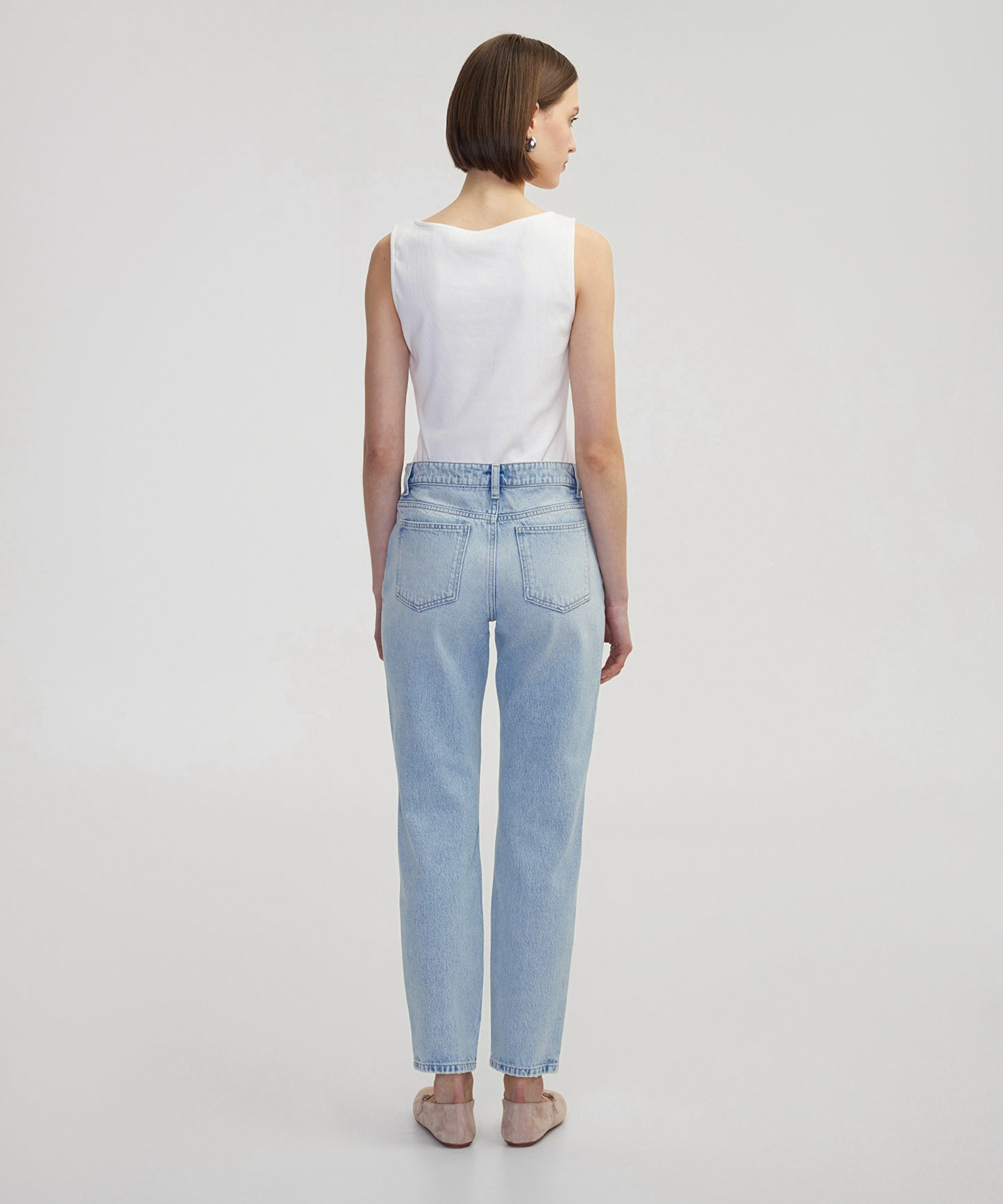 Eskitme Efektli Mom Fit Jean Pantolon