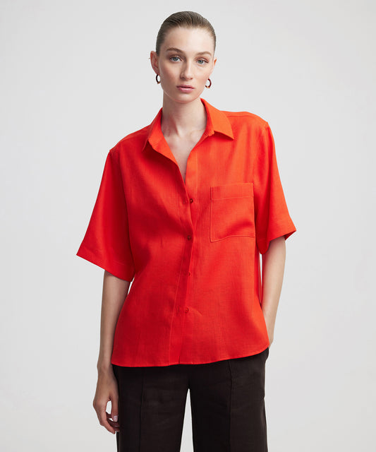Keten Oversize Gömlek