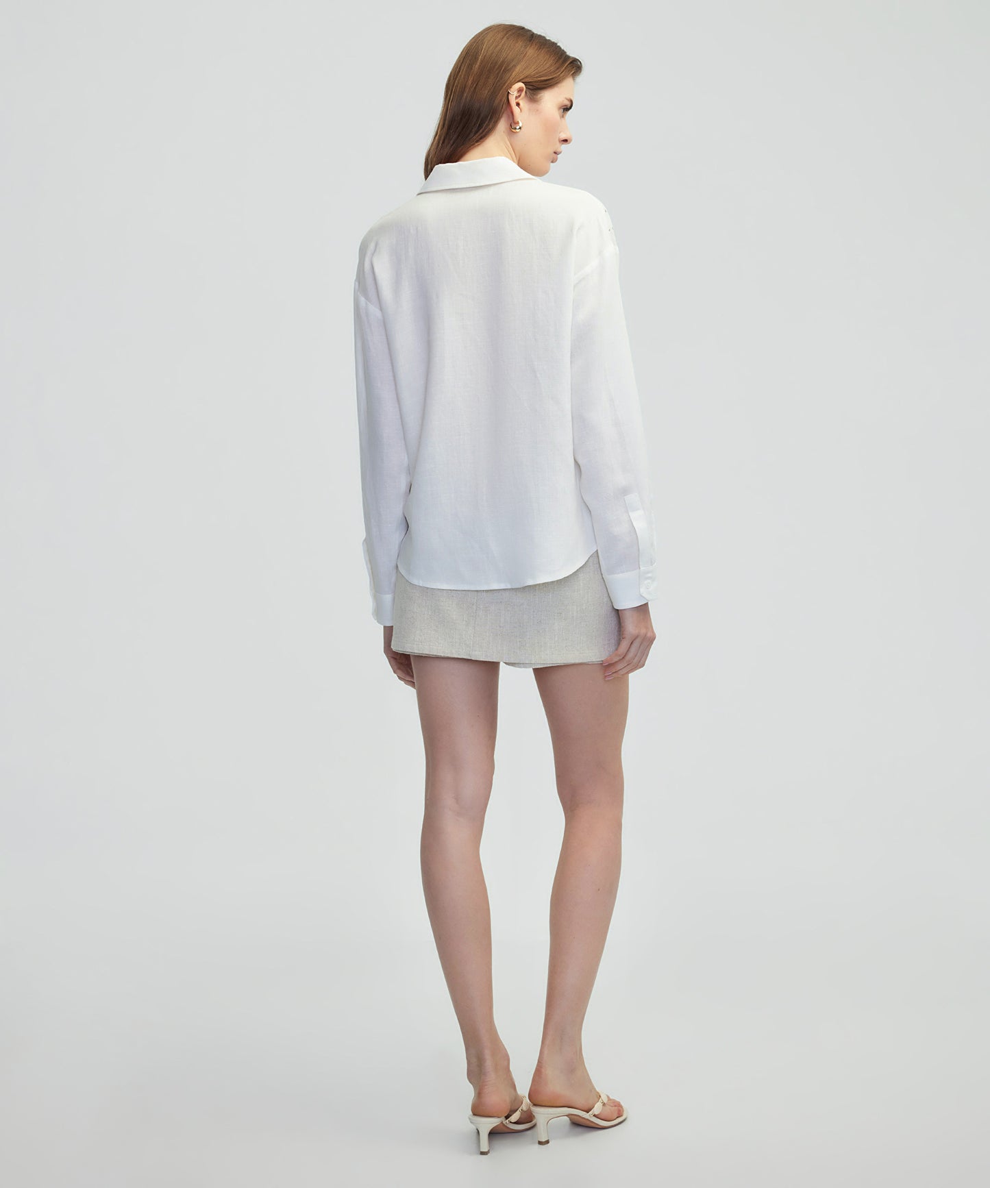 Hotfix Baskılı Düşük Omuz Gömlek