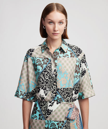 Desenli Viskoz Gömlek