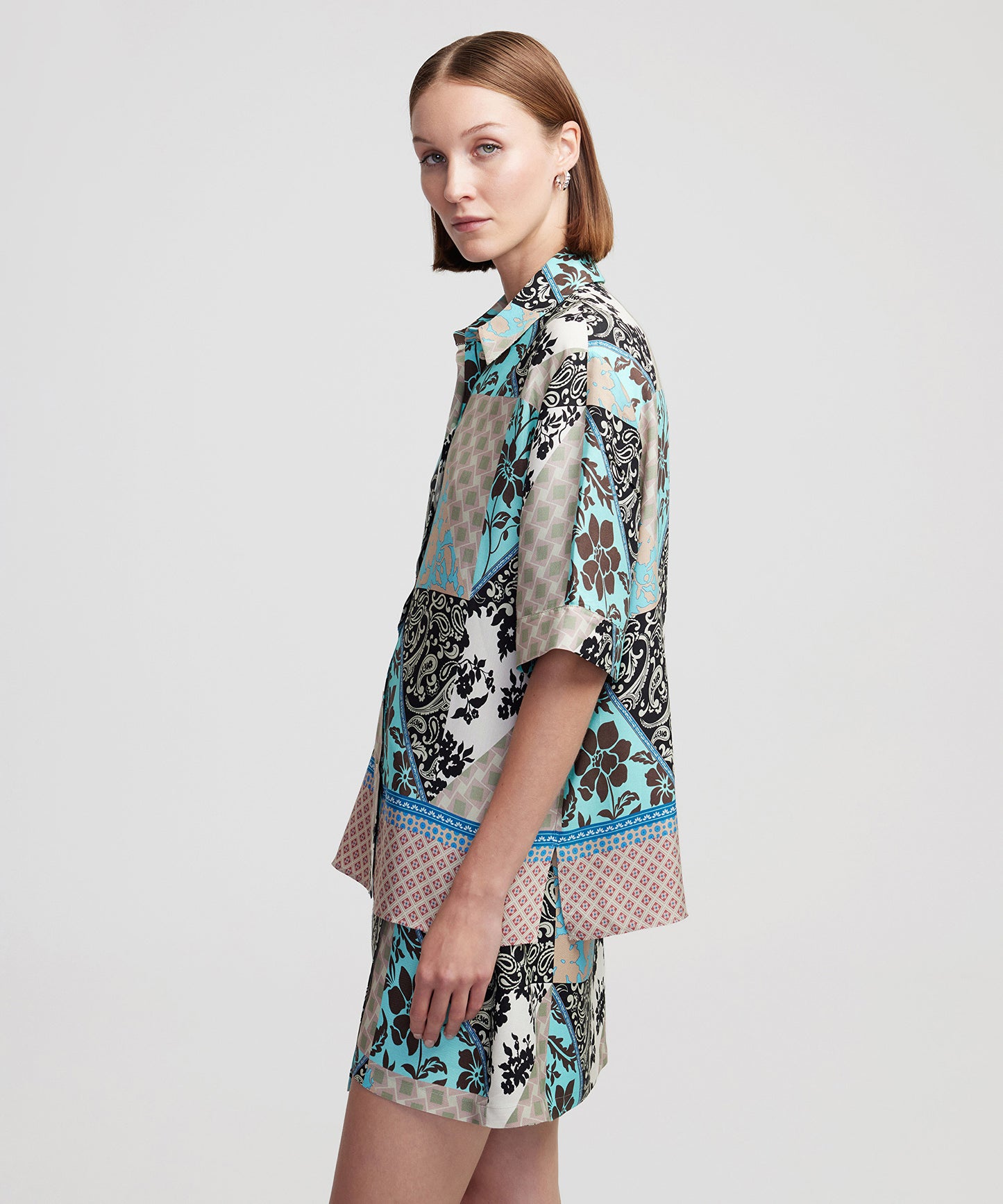 Desenli Viskoz Gömlek