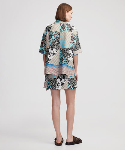 Desenli Viskoz Gömlek