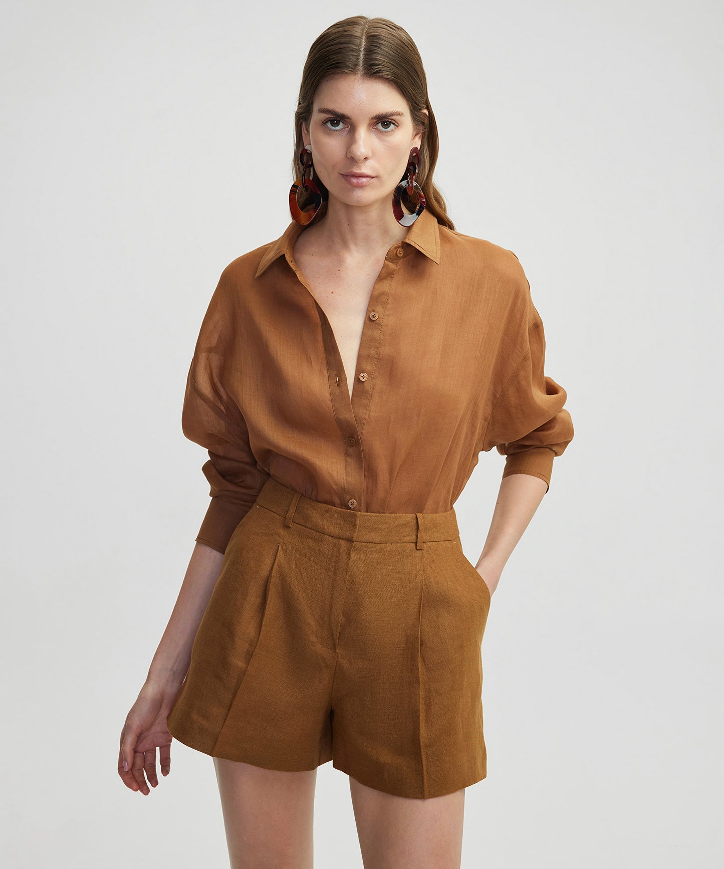 Bol Kesim Keten Gömlek