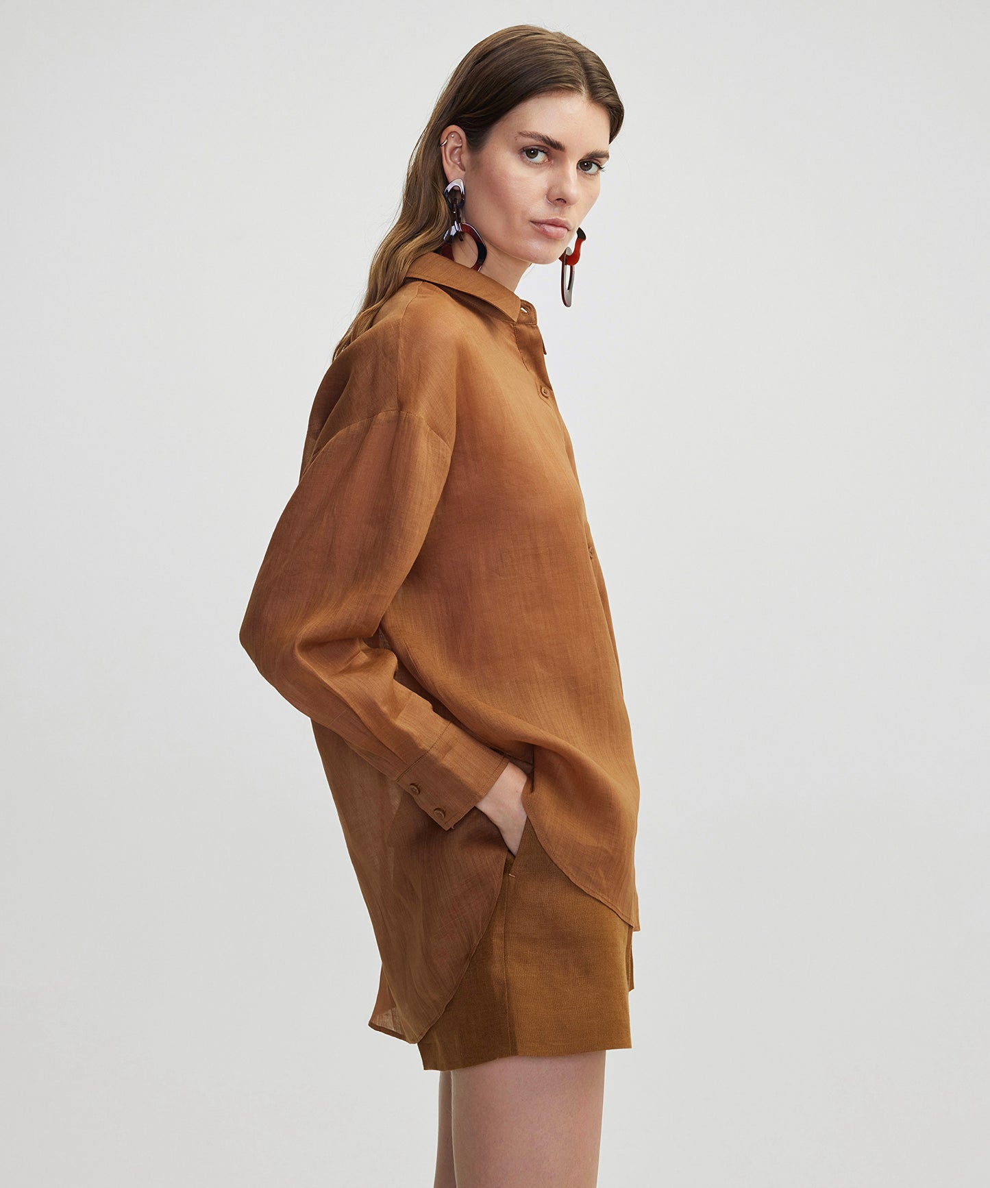 Bol Kesim Keten Gömlek