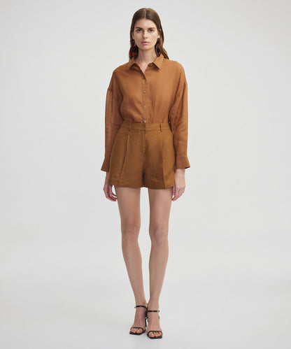 Bol Kesim Keten Gömlek