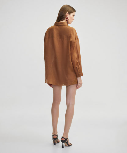 Bol Kesim Keten Gömlek