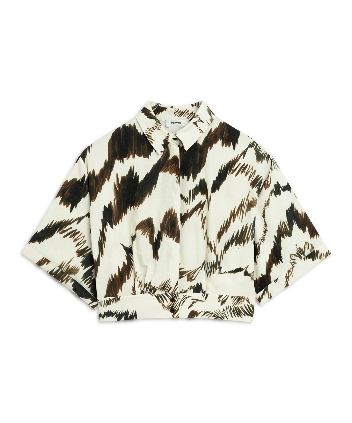 Desenli Gizli Patlı Gömlek