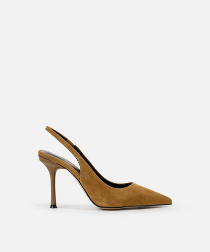 Arkası Açık Sivri Burun Topuklu Ayakkabı