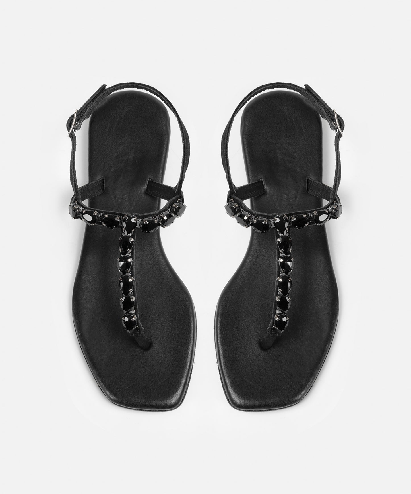 Parlak Taşlı Sandalet