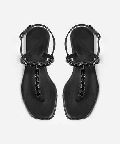 Parlak Taşlı Sandalet