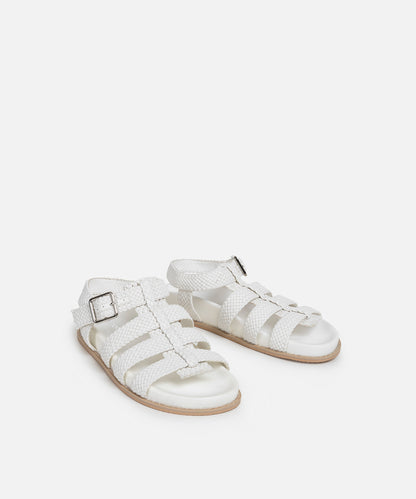 Örgü Dokulu Çok Bantlı Sandalet