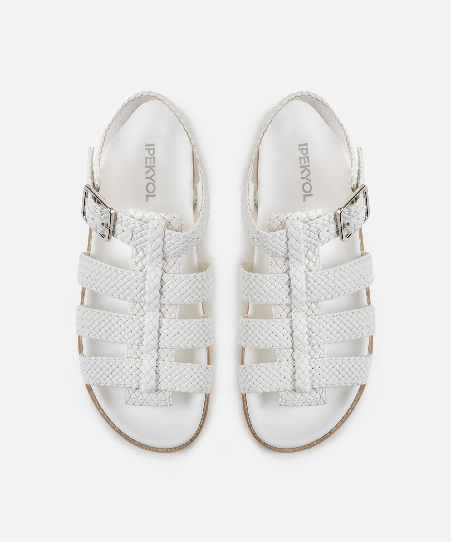 Örgü Dokulu Çok Bantlı Sandalet