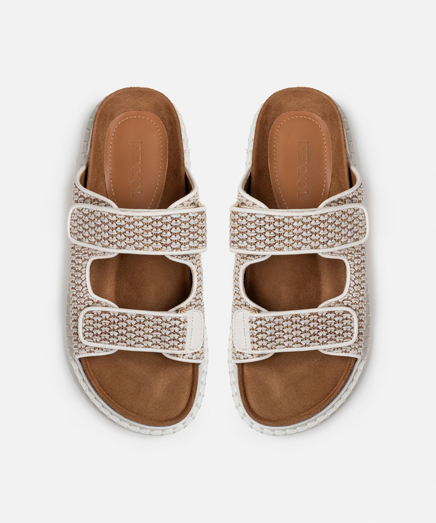 Çift Bantlı Dokulu Terlik