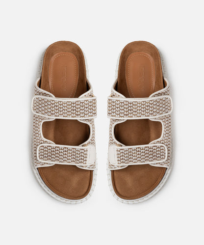 Çift Bantlı Dokulu Terlik