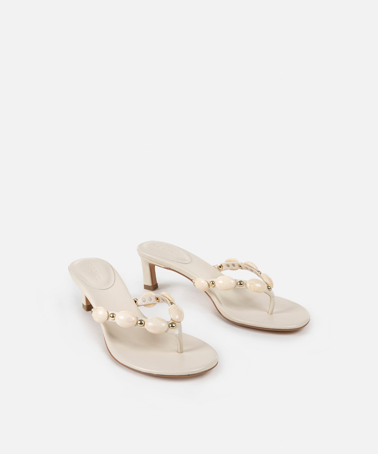 Kontrast Aksesuarlı Topuklu Terlik