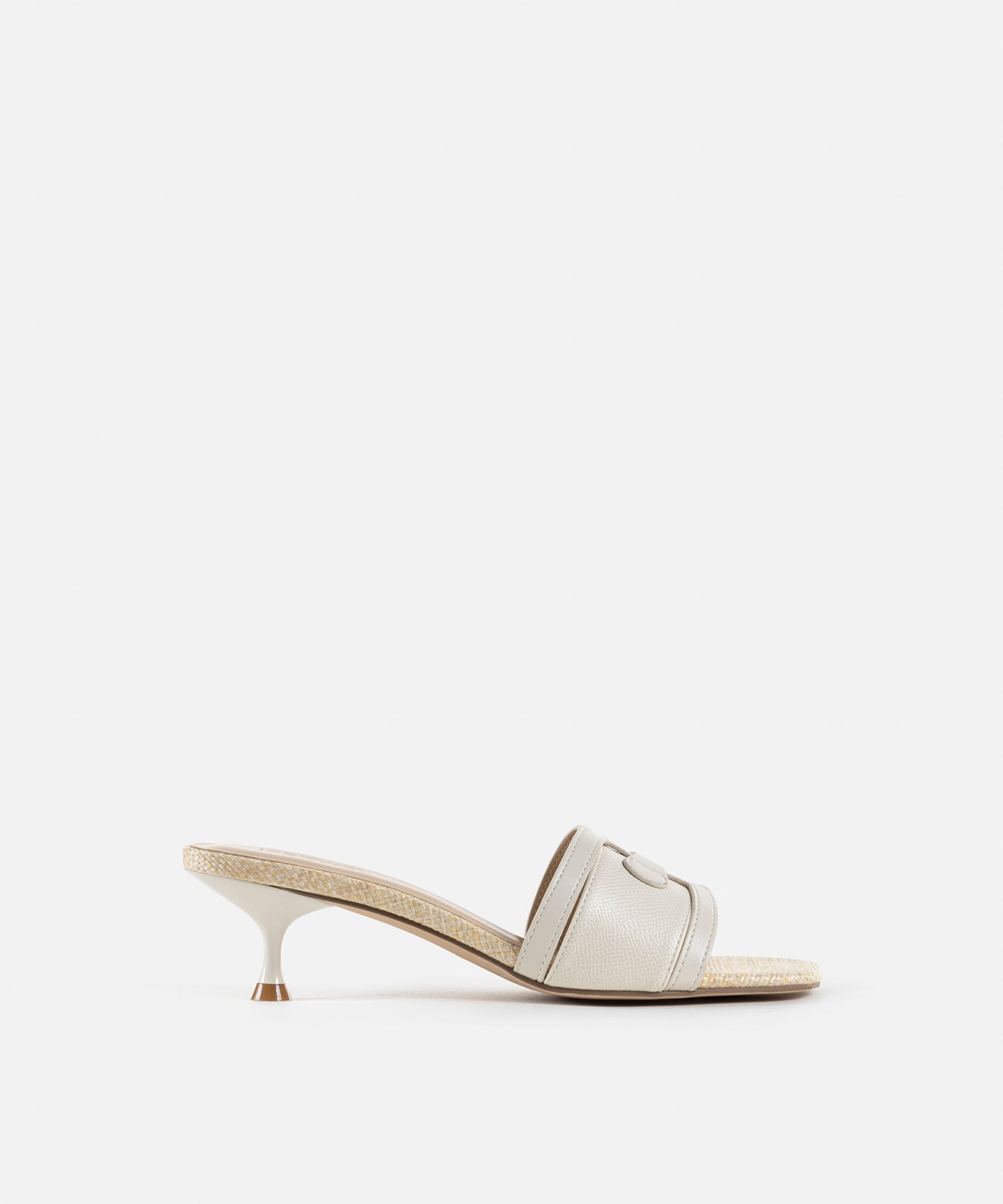 Kontrast Dokulu Topuklu Terlik