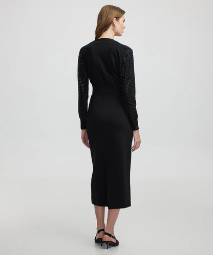 Hotfix Baskılı Crop Hırka