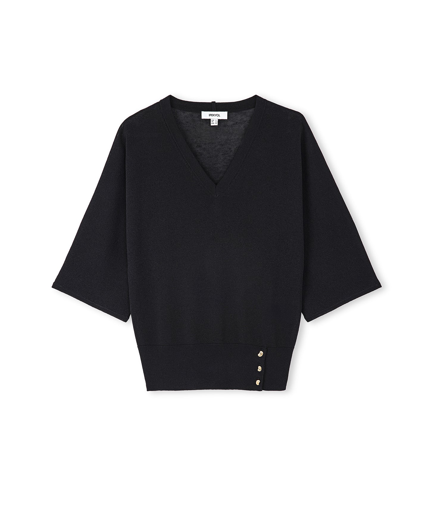 Düğme Aksesuarlı Triko