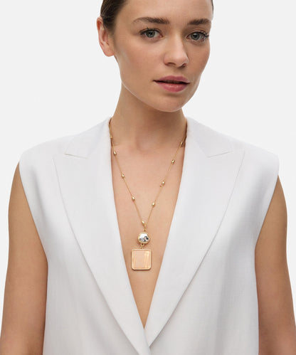 Kontrast Taşlı Kolye