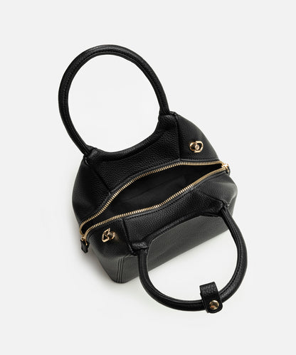 Deri Görünümlü Çift Saplı Çanta