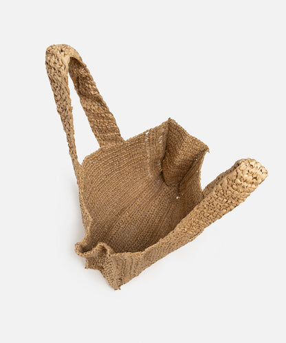 Çiçek Motifli Rafya Çanta