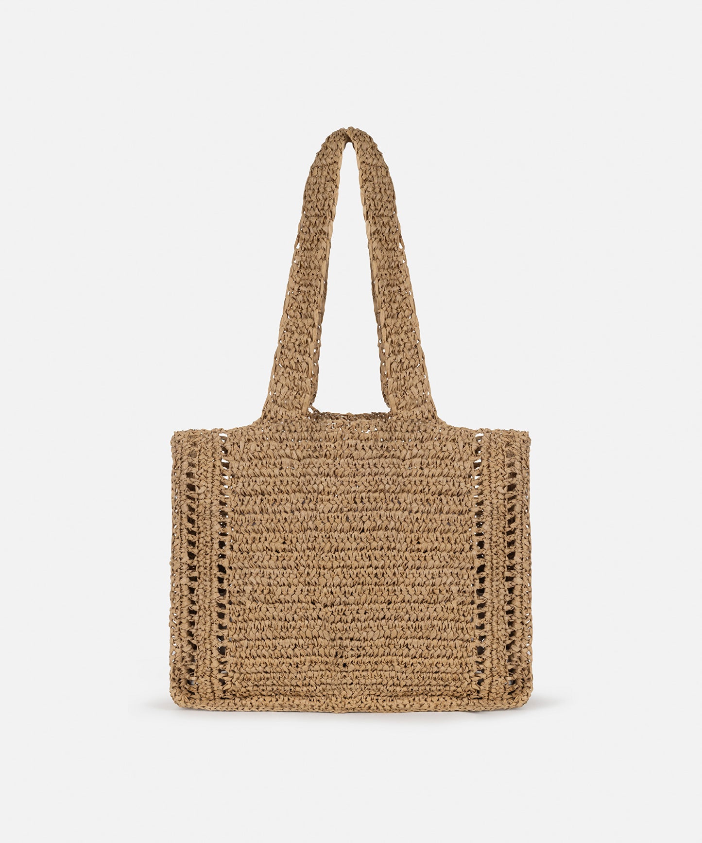 Çiçek Motifli Rafya Çanta