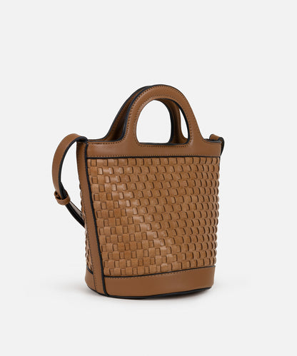 Örgü Dokulu Bucket Çanta