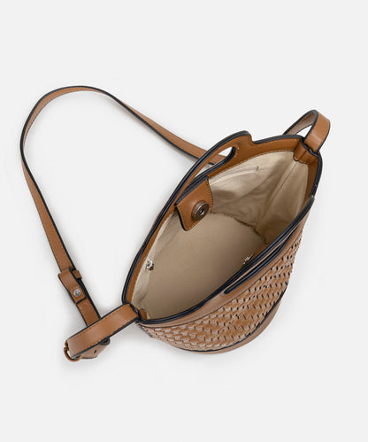 Örgü Dokulu Bucket Çanta