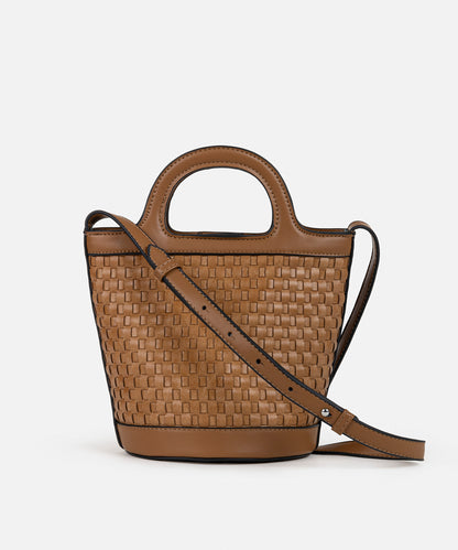 Örgü Dokulu Bucket Çanta