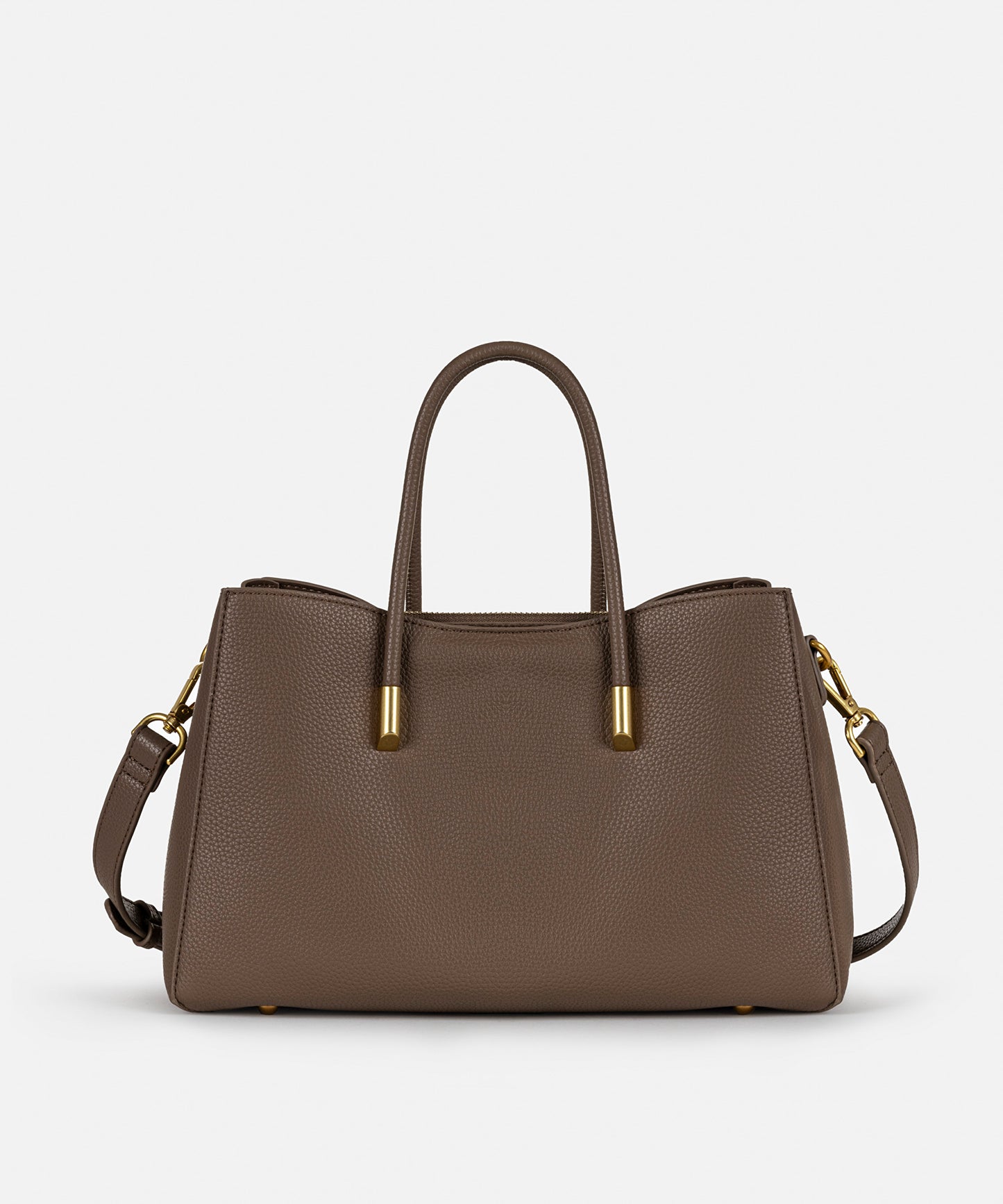 Çift Askılı Deri Görünümlü Çanta