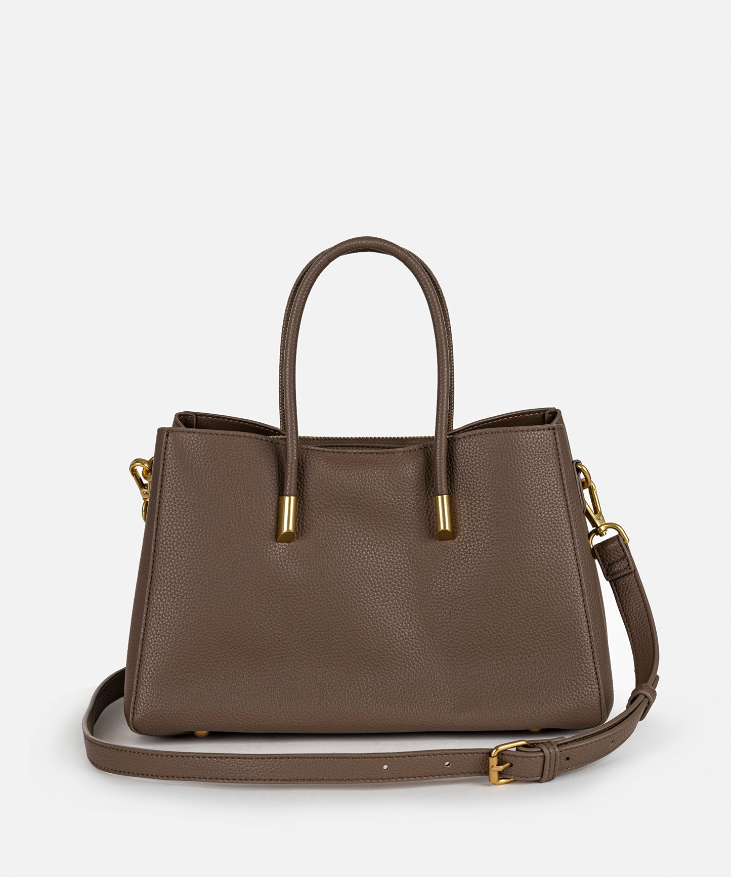 Çift Askılı Deri Görünümlü Çanta