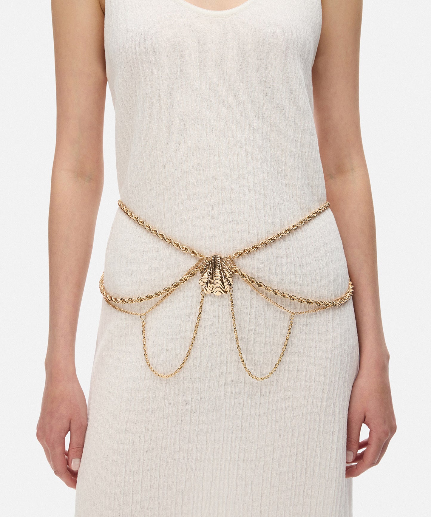 Sallantılı Metal Zincir Kemer